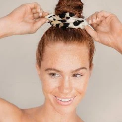 GIFTS KITSCH Towel Scrunchies- Leopard