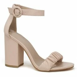 Let's See Style SHOES Markle Heel- Taupe