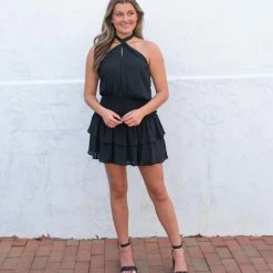 TCEC Pippa Dress- Black CLOTHING