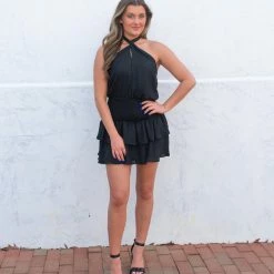 TCEC Pippa Dress- Black CLOTHING