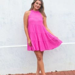 Entro Brandy Dress- Pink