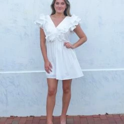 Entro Jayden Dress- White CLOTHING