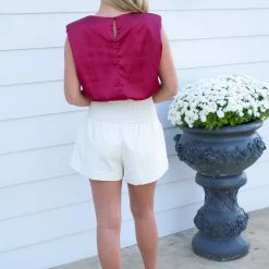 TCEC Megan Shorts- Cream CLOTHING