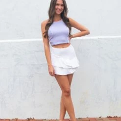 Do + Be Collection Amanda Top- Lavender CLOTHING