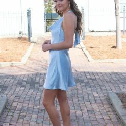 Lena Dani Dress- Blue CLOTHING