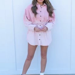 Peach Love California Cayden Shirt Dress