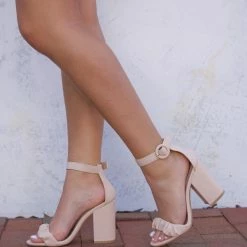 Let's See Style SHOES Markle Heel- Taupe