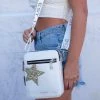 BAGS Vintage Havana Crossbody- White Snake/Gold Star