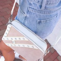 Vintage Havana Crossbody- Camel / White