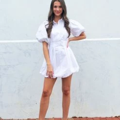 Olivaceous Kelsey Dress- White