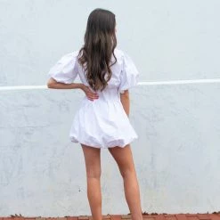 Olivaceous Kelsey Dress- White