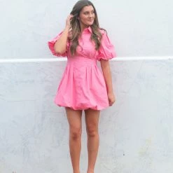 Olivaceous Kelsey Dress- Pink CLOTHING