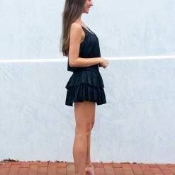 Mustard Seed Marty Romper- Black CLOTHING