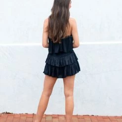 Mustard Seed Marty Romper- Black CLOTHING