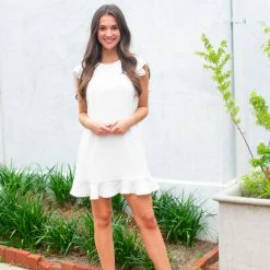 TCEC Meredith Dress- White