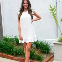 TCEC Meredith Dress- White