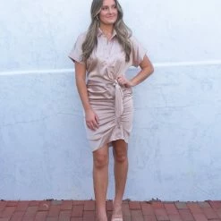 Do + Be Collection Bonnie Dress- Champagne CLOTHING