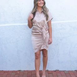 Do + Be Collection Bonnie Dress- Champagne CLOTHING