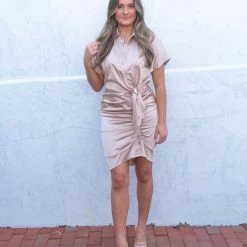 Do + Be Collection Bonnie Dress- Champagne CLOTHING