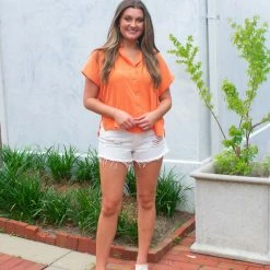 Olivaceous Anna Top- Orange