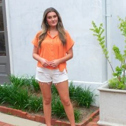 Olivaceous Anna Top- Orange