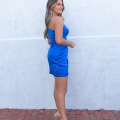 Lena CLOTHING Chandler Dress- Blue