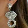 Golden Stella Diamond Ring Dangle Earrings