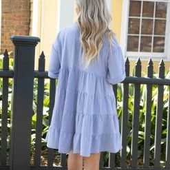 Entro CLOTHING Sutton Dress- Blue
