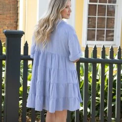 Entro CLOTHING Sutton Dress- Blue