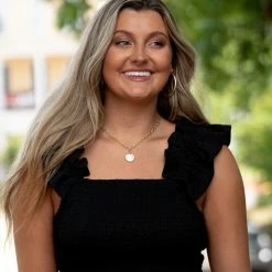 Miou Muse CLOTHING Chloe Smocked Top