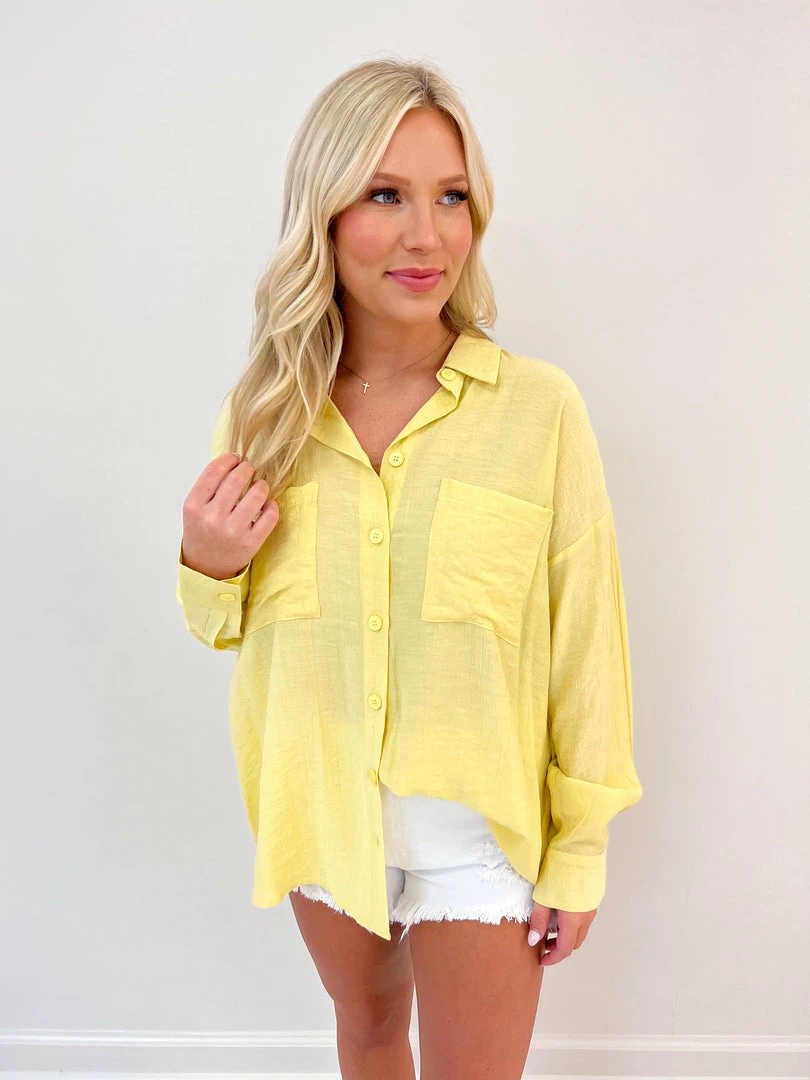 Fantastic Fawn Kaddy Top- Yellow CLOTHING