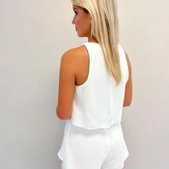 Do + Be Collection Burkley Romper- White CLOTHING