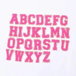 Beauty Stash Varsity Letters- Hot Pink