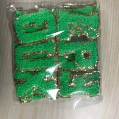 Beauty Stash Varsity Letters- Green