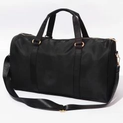Beauty Stash VARSITY COLLECTION Black Nylon Duffle