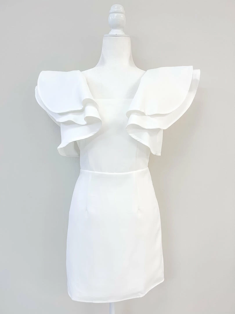 Mustard Seed Mallory Dress- White CLOTHING