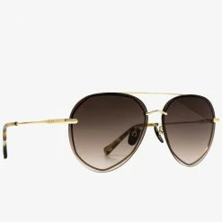 DIFF EYEWEAR Lenox- Gold + Sea Tortoise Tips