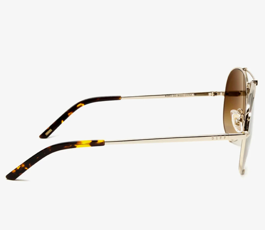 DIFF EYEWEAR Koko- Gold + Brown Gradient Flash