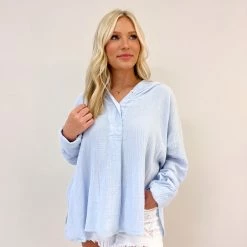 Before You Collection Hillary Top- Blue