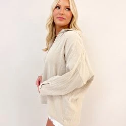 Vace Clothing TOPS Weston Top- Sand