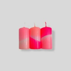 Pink Stories GIFTS Flamingo Trio Small Candles