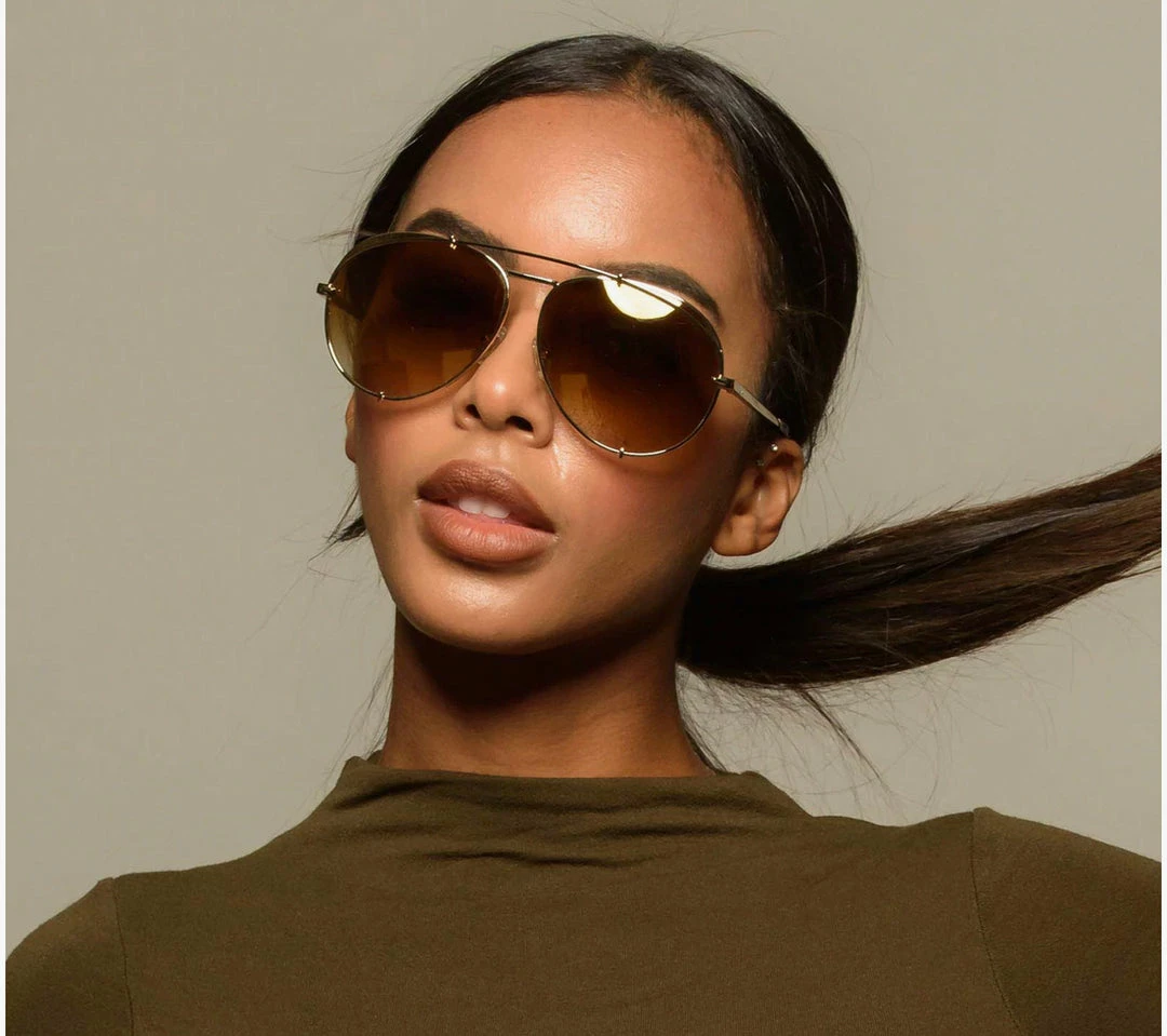 DIFF EYEWEAR Koko- Gold + Brown Gradient Flash