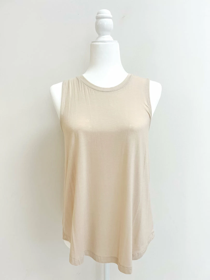 HYFVE Piper Tank Top- Khaki CLOTHING