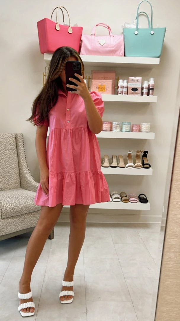 GLAM Kellen Dress- Pink