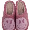 Miss Sparkling Magenta Smiley Face Slippers SHOES