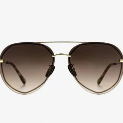 DIFF EYEWEAR Lenox- Gold + Sea Tortoise Tips
