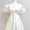 Vintage Shop Molly Dress- White CLOTHING
